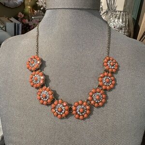 Premier Designs Orange Floral Necklace